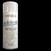 12X Paint Factory White Metallic Spray Paint 200ml Spray Paint